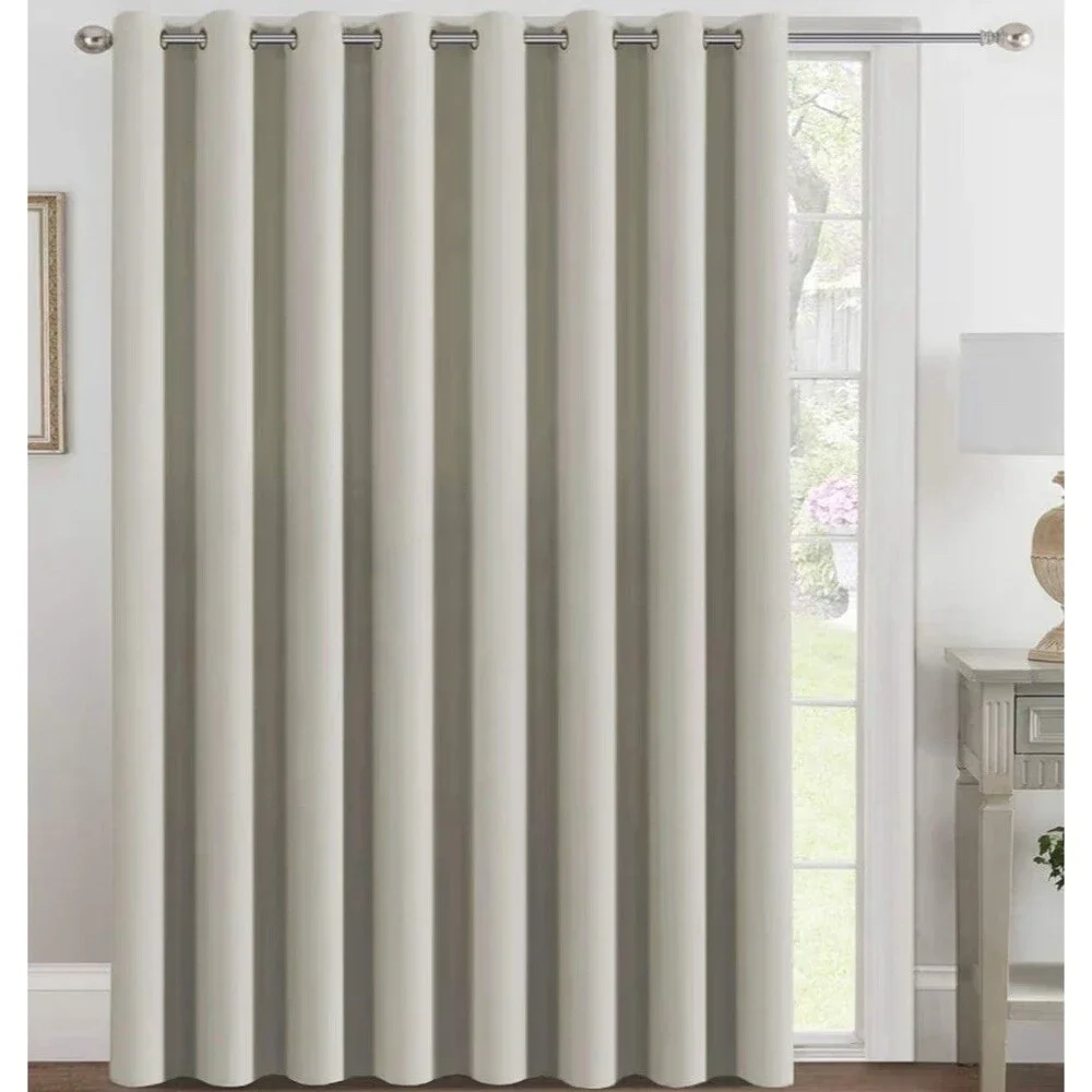 H.VERSAILTEX Blackout Patio Curtains 100 X 96 Inches for Sliding Door Extral Wid